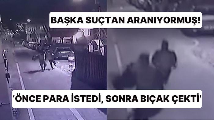 İstanbul'da Dükkanını Soymak İsteyen Bıçaklı Saldırganı Copla Kovalayan Esnaf Güvenlik Kamerasına Yansıdı