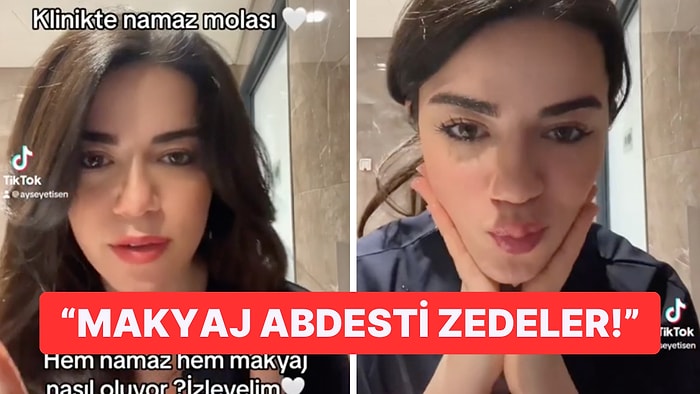 Bir Kadının Yüzünde Makyaj Varken Abdest Alma Şekli Tepkilere Neden Oldu