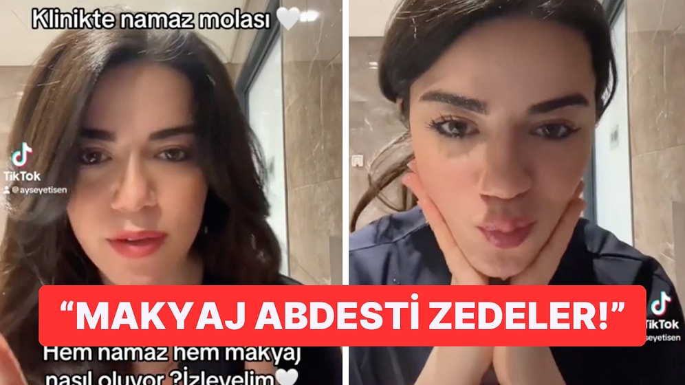 Bir Kadının Yüzünde Makyaj Varken Abdest Alma Şekli Tepkilere Neden Oldu