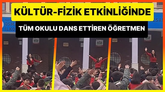 Kültür-Fizik Etkinliğinde Tüm Okulu Doyasıya Dans Ettiren Şule Öğretmenin Muhteşem Anları