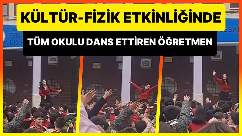 Kültür-Fizik Etkinliğinde Tüm Okulu Doyasıya Dans Ettiren Şule Öğretmenin Muhteşem Anları