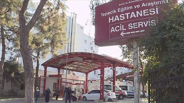 İzmir'de Tepecik Hastanesi acil servisine gelen hasta, kendisi ile ilgilenen doktorun yüzüğünü yedi.