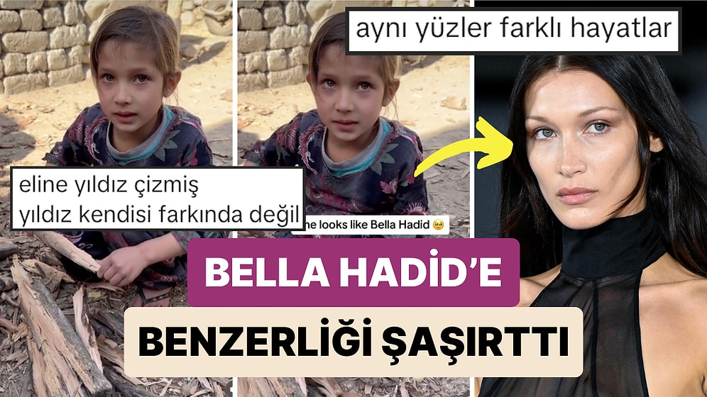 Bella Hadid'den Daha Bella Hadid! 6 Yaşındaki Afgan Kızın Bella Hadid'e Benzerliği Görenleri Şaşkına Çevirdi