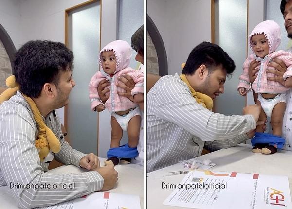 İmran Patel isimli bir çocuk doktoru, aşı yaparken kullandığı yöntemle kendisine hayran bıraktı.