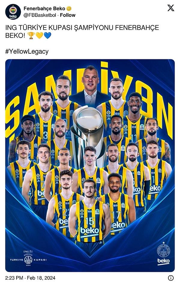 Fenerbahçe Beko'nun paylaşımı 👇