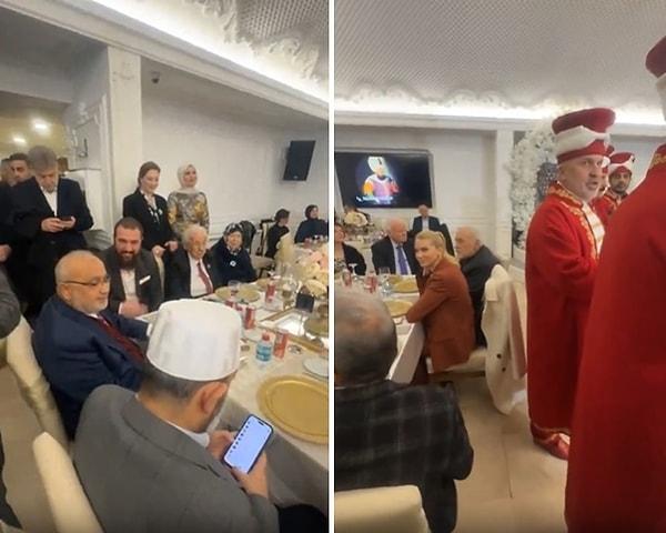 Yoğun bir katılımın gözlendiği düğün töreninde İmam Halil Konakçı ve Pelin Çift'in de katıldığı görüldü.