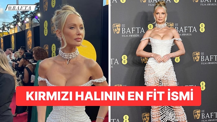 44 Yaşındaki Model Tatiana Korsakova BAFTA Ödüllerinde İncilerden Oluşan Kıyafetiyle Gençlere Taş Çıkarttı