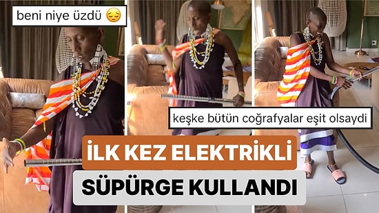 Çekya'da Yaşayan Oğlunu Ziyaret Eden Tanzanyalı Bir Annenin Elektrik Süpürgesi ile İlk Kez Karşılaştığı Anlar