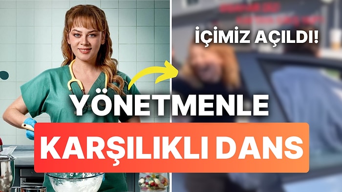 Televizyon Ekranlarına 'Bahar' Gibi Gelen Demet Evgar'ın Dizinin Yönetmeniyle Karşılıklı Dans Ettiği Anlar!