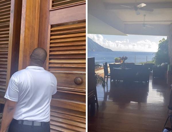 Saint Lucia'da bulunan iki volkanik tepe olan Pitons'un karşısında yer alan bir otelin görüntüleri sosyal medyada beğeni topladı.