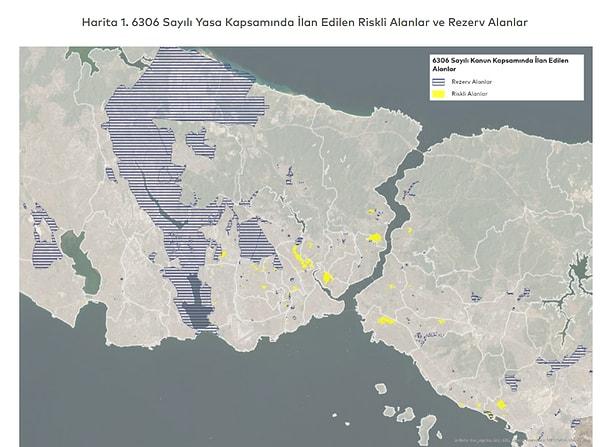 Sadece Tuzla'da Bakanlığın ilan ettiğinden 38 kat fazla bir alanın kentsel dönüşüme ihtiyacı olduğu kaydedilen raporda, rezerv alan konusunda "en önemli ve en tehlikeli alanların başında" Kanal İstanbul güzergahının geldiği de belirtildi.