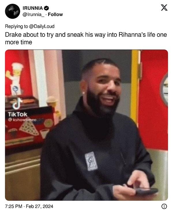"Drake bir kez daha Rihanna'nın hayatına gizlice girmeyi denemek üzere"