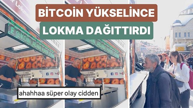 Bir Yatırımcı Bitcoin'in Yeniden 60.000$ Seviyesine Gelmesi Sebebiyle Kadıköy'de Hayır Lokması Dağıttı