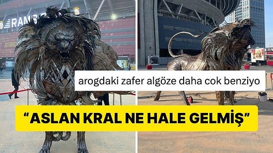 RAMS Park'ın Önüne Yerleştirilen Aslan Figürü Galatasaray Taraftarının Eleştirilerine Maruz Kaldı