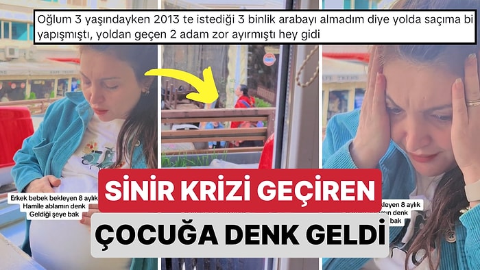 Sokakta Sinir Krizi Geçiren Bir Çocuğa Denk Gelen Anne Adayının Güldüren Panik Anları