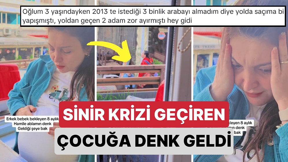 Sokakta Sinir Krizi Geçiren Bir Çocuğa Denk Gelen Anne Adayının Güldüren Panik Anları