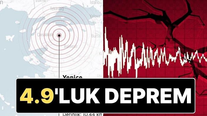 AFAD Depremi Duyurdu: Çanakkale'de 4.9 Büyüklüğünde Deprem