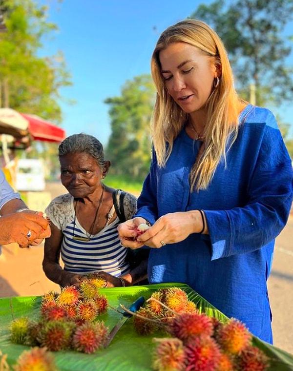 Sri Lanka mutfağının baharatlı yapısının kendisine uymadığını belirten İvana Sert, "Ege mutfağına alışkın olduğumuz için Sri Lanka yemekleri bizim için biraz ağır gelebilir. Ancak tropikal sebzeler ve meyvelerle tanışmak ilginçti" ifadelerine yer verdi.