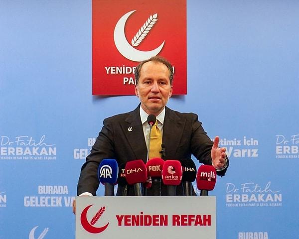 Öte yandan Yeniden Refah Partisi'nin Türkiye genelinde AKP'den en az 2 puan çekeceği belirtildi.
