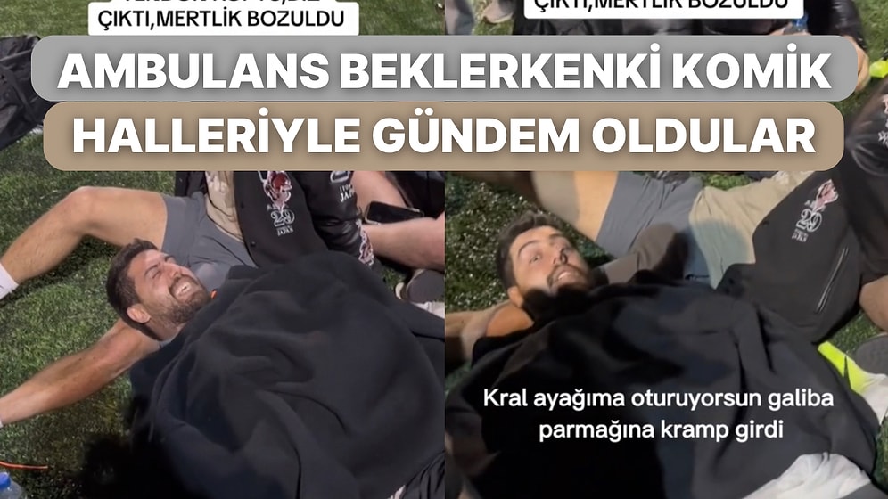 Halı Sahada Sakatlık Geçiren Adam Ambulansı Beklerkenki Halleriyle Herkesi Kahkahaya Boğdu