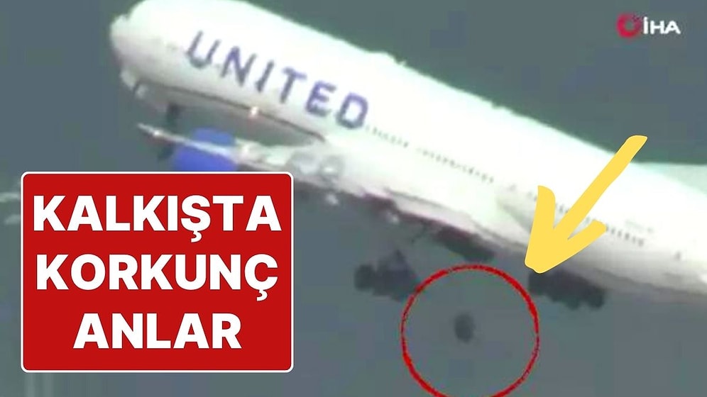 ABD'de Havalanan Uçağın Tekerleği Arabaların Üzerine Düştü