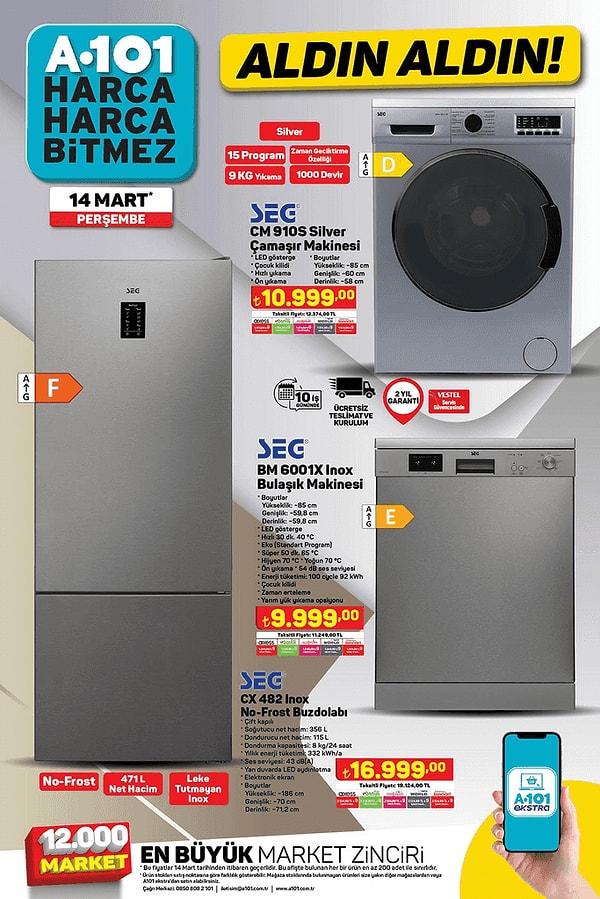 SEG Inox No-Frost Buzdolabı 16.999 TL