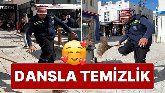 Bodrumlu Temizlik Personeli İşini Müziğin Ritmine Kapılarak Yapıyor