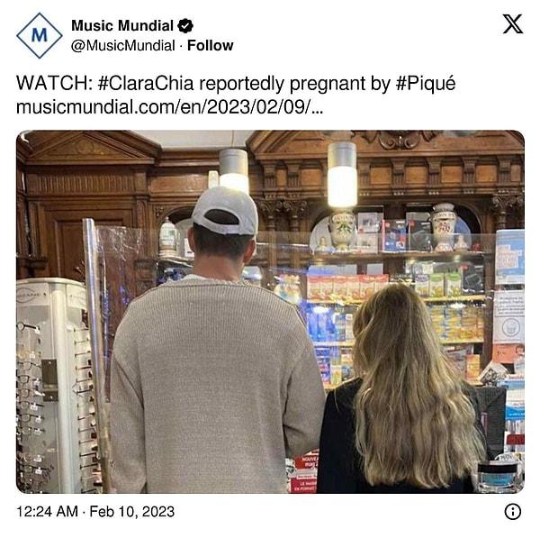 The couple, seen buying a pregnancy test a few weeks ago, confirmed the rumors with recently shared pictures showcasing Clara's visibly pregnant belly.