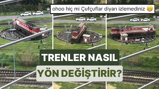 Bir Vatandaş Trenlerin Yönünün Değiştirilmesi İçin Kullanılan Platformun Kullanıldığı Anı Paylaştı