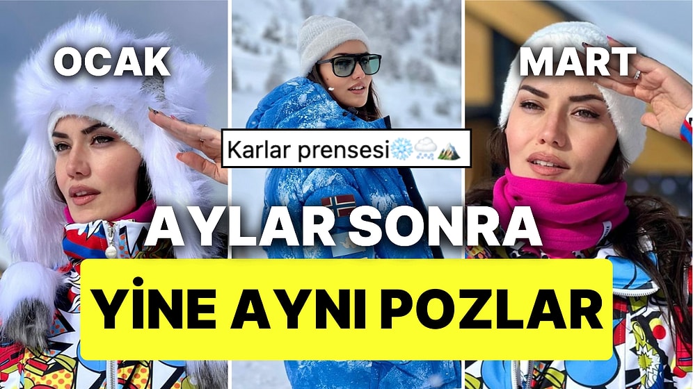 Fahriye Evcen "Karlar Kraliçesi" Övgüleri Aldığı Kar Pozlarını Yeniden Paylaştı
