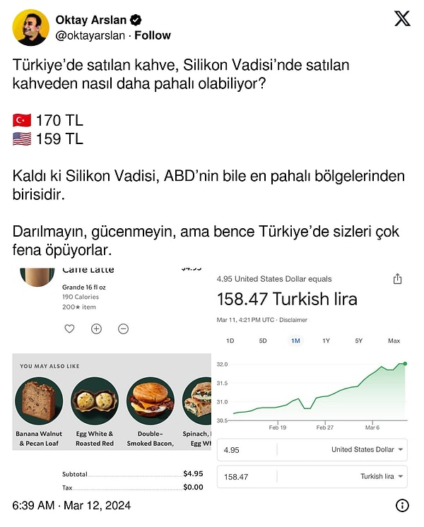 ABD ile Türkiye'de kahve fiyatlarının karşılaştırması da burada devreye giriyor.