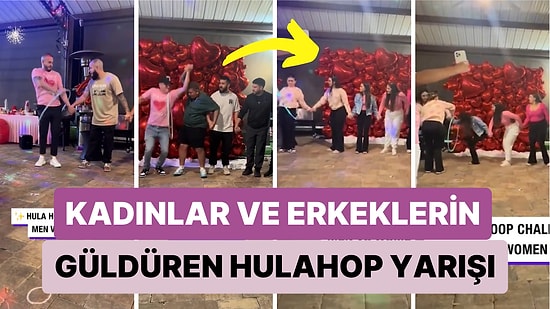 Akıllı Çalış, Az Çalış! Kadınlar ve Erkekler Arasında Geçen Hulahop Yarışında Ortaya Güldüren Görüntüler Çıktı