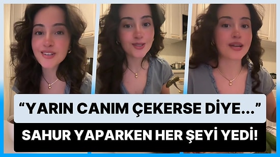 'Yarın Canım Çekerse Diye Yiyorum' Diyen Gencin Sahur Yaparken Her Şeyi Yediği Anlar