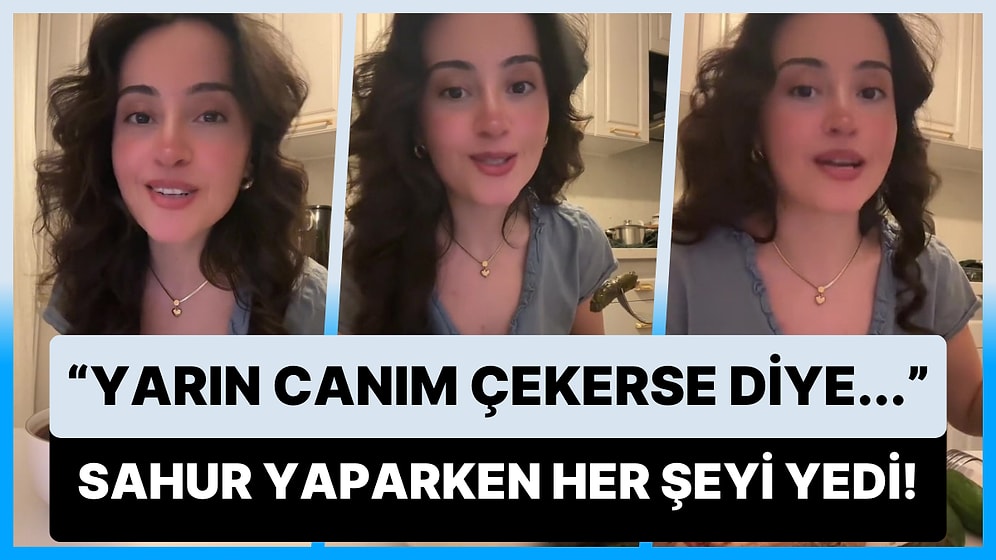 'Yarın Canım Çekerse Diye Yiyorum' Diyen Gencin Sahur Yaparken Her Şeyi Yediği Anlar