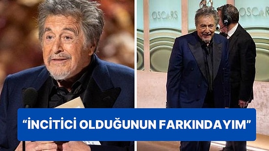 Oscar Gecesinde Eleştirilerin Odağı Haline Gelen Al Pacino'dan İlk Açıklama Geldi!