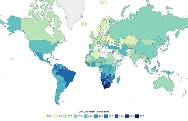 Dünya Bankası verileri de gelir dağılımındaki eşitsizliği inceliyor.