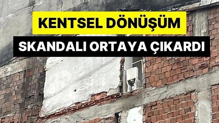 İstanbul'da İlginç Olay: Kepçe Yıktı, Yan Binadaki Tuvalet Açıkta Kaldı