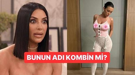 Külotlu Çorabından Vazgeçmeyen Bianca Censori, Kim Kardashian'ın Yanında Kendine Çekidüzen Verdi