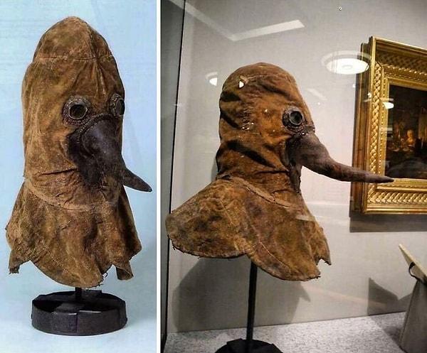 4. 16'ıncı yüzyıldan bir veba doktorunun maskesi.