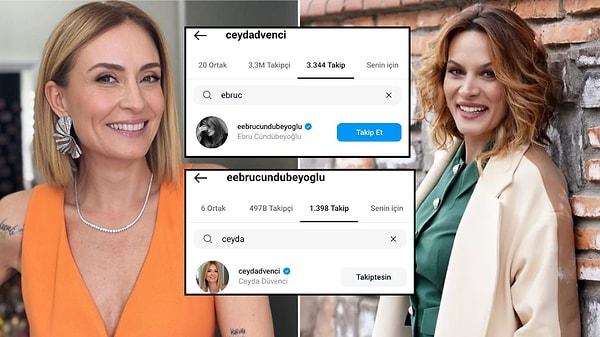 İki ünlü ismin Instagram'da hala birbirlerini takip ediyor olması da cabası!