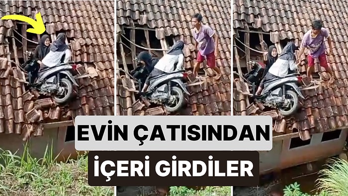 Motosikletleriyle Gezerken Bir Evin Çatısından İçeri Giren İki Kardeş Oradaki İnsanlar Tarafından Kurtartıldı