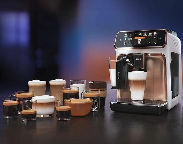 İşini şansa bırakmayı sevmeyen, evde lezzetli kahve içmek isteyenlerin tercihi bu hafta PHILIPS EP5443/70 Tam Otomatik Espresso Makinesi'nden yana olmuş.