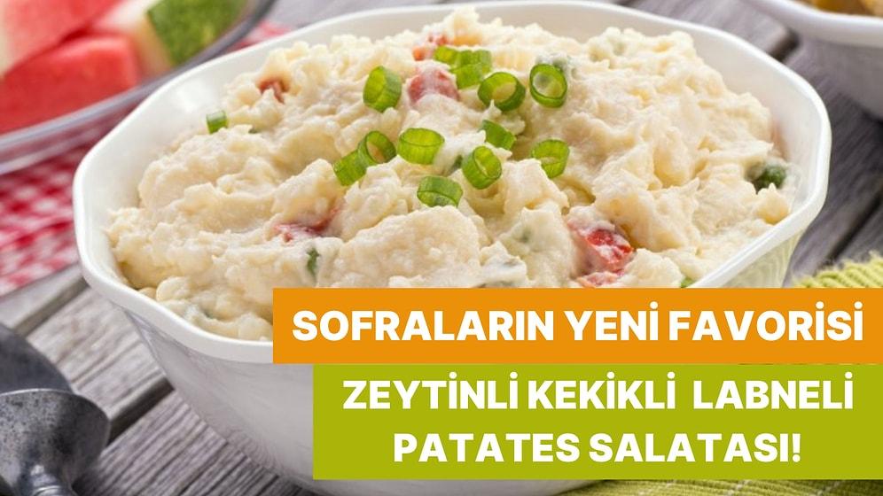 Hem İftara Hem Sahura Gider: Zeytinli Kekikli Labneli Patates Salatası Tarifi!