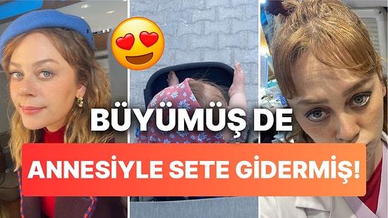 Demet Evgar, Bahar Dizi Setinde Kızının Kendisine Makyaj Yaptığı Tatlı Anları Paylaştı!