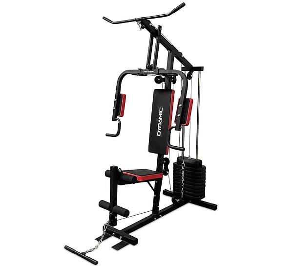 Dynamic 1001, vücut geliştirme ve güçlendirme egzersizlerini yapmanızı sağlayan çok yönlü bir ağırlık istasyonudur.