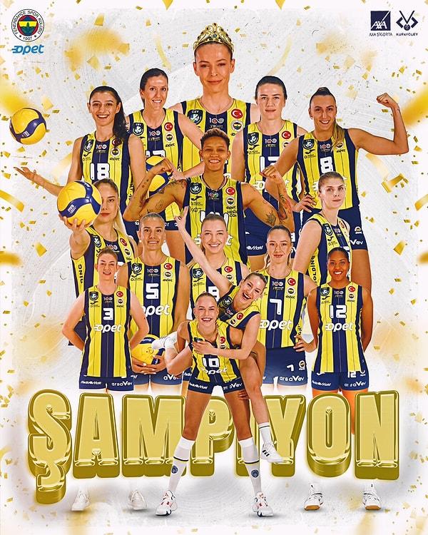 Fenerbahçe Opet, rakibi Eczacıbaşı Dynavit karşısında finali 3-1 kazanarak AXA Sigorta Kadınlar Kupa Voley şampiyonu oldu.