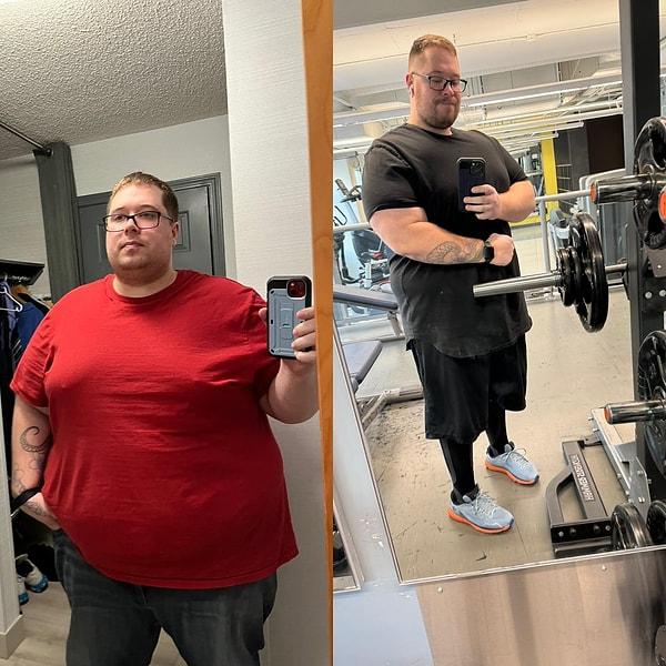 15. "1 yıl ve 63 kilo verdikten sonra değişimim."