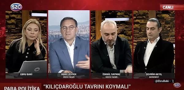 Gazeteci Deniz Zeyrek de Sözcü TV’De Kemal Kılıçdaroğlu’nun geri dönüş planları yaptığını söylemişti.