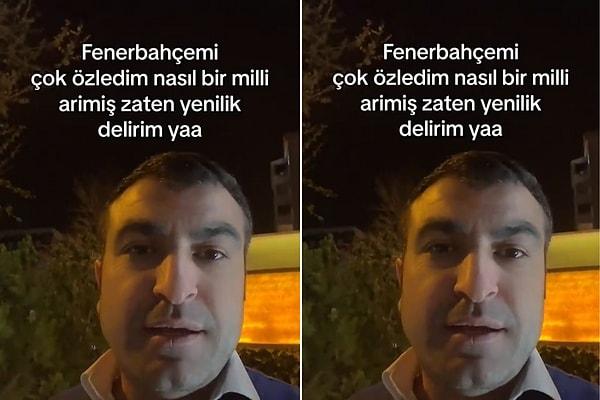 Sosyal medyada bir Fenerbahçeli taraftar, yaklaşık iki haftadır maçların oynanmasına "Fenerbahçemi çok özledim" diyerek isyan etti.