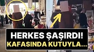 Görenler Şaşkına Döndü: Kafasına Karton Kutu Geçirdi Sokaklarda Gezdi!